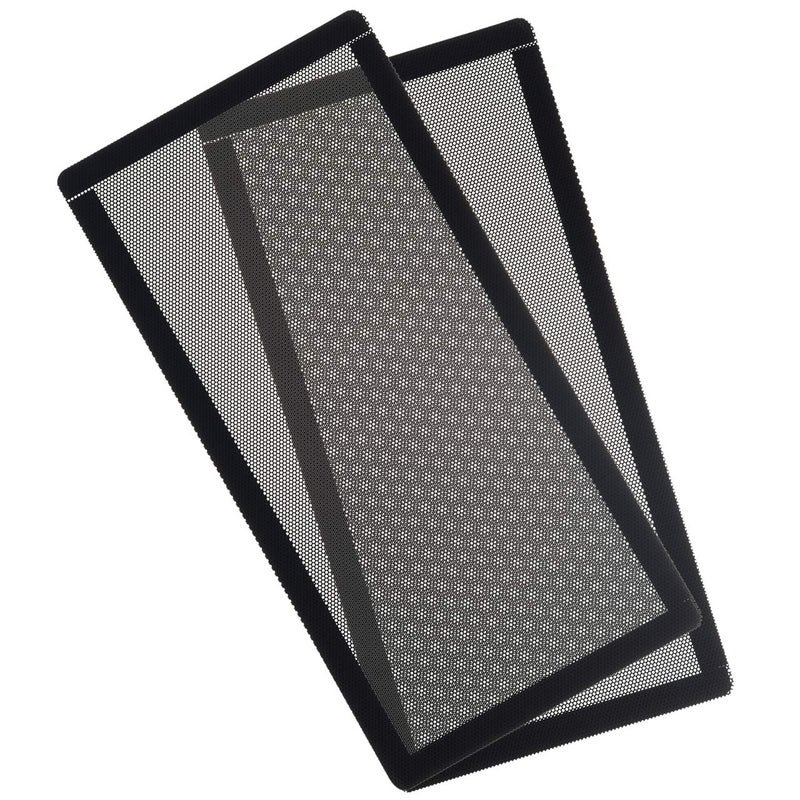 CM Computer Case Fan Dust Filter PC Mesh Filter Cover Grills with Magnetic Frame, Black Color (240 x 120 mm (2 Pcs)) - Image 1